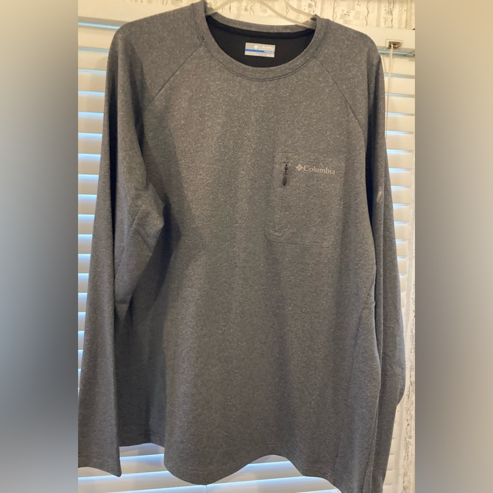 NWT Men’s Size XL Columbia Titanium Gray LS Omni-Wick Pullover Lined Shirt